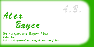 alex bayer business card